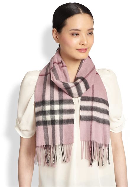 pink burberry cashmere scarf|burberry pink plaid cashmere scarf.